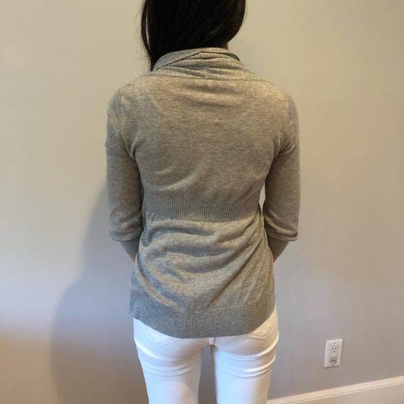 Grey quarter sleeve cardigan - Picture 2 of 4